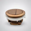 Cistern Round Press Button Brushed Copper