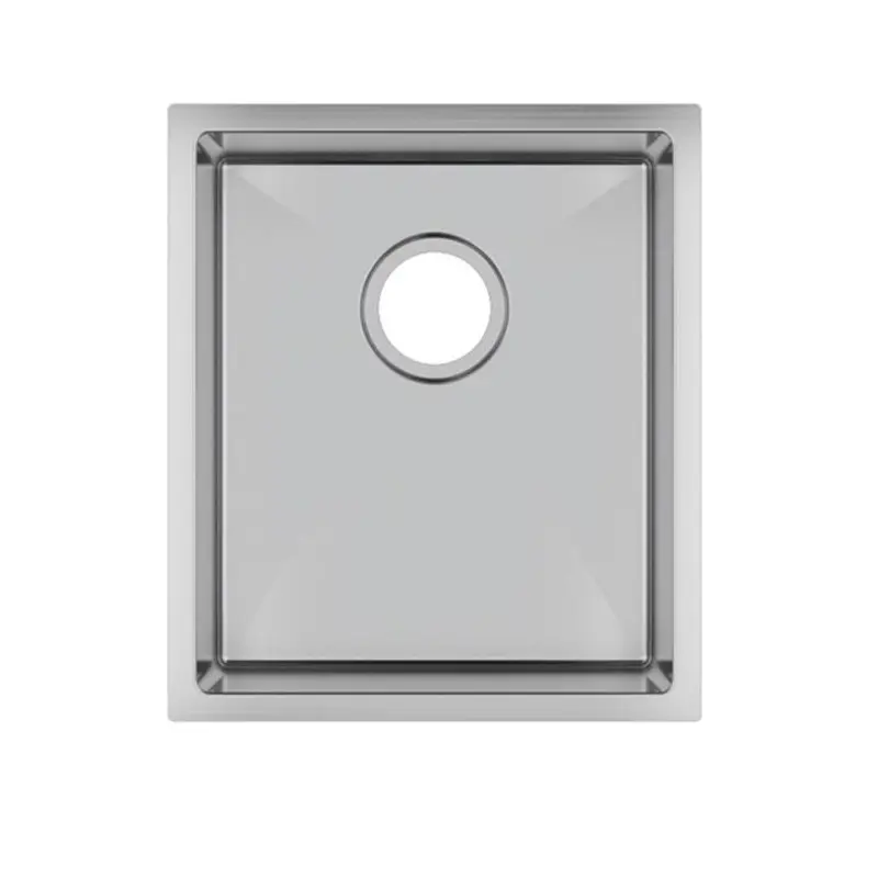 [41527] (C-390)Round Corner Chrome Stainless Steel Handmade Single Bowl Kitchen Sink 390*450*215mm