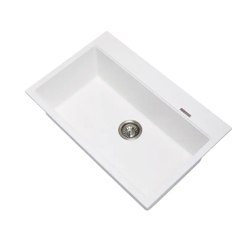 [41568] White Carysil Waltz 780 Granite Single Bowl Stone Kitchen Sink 780*510*220mm