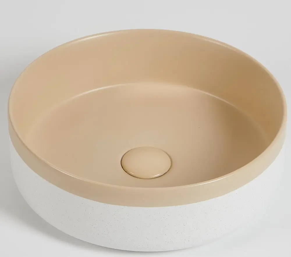 [41647] 375*375*135mm Color Plus Textured Exterior Finish & Matte Peach Fuzz Interior Finish Above Counter Basin(32mm Nonoverflow)
