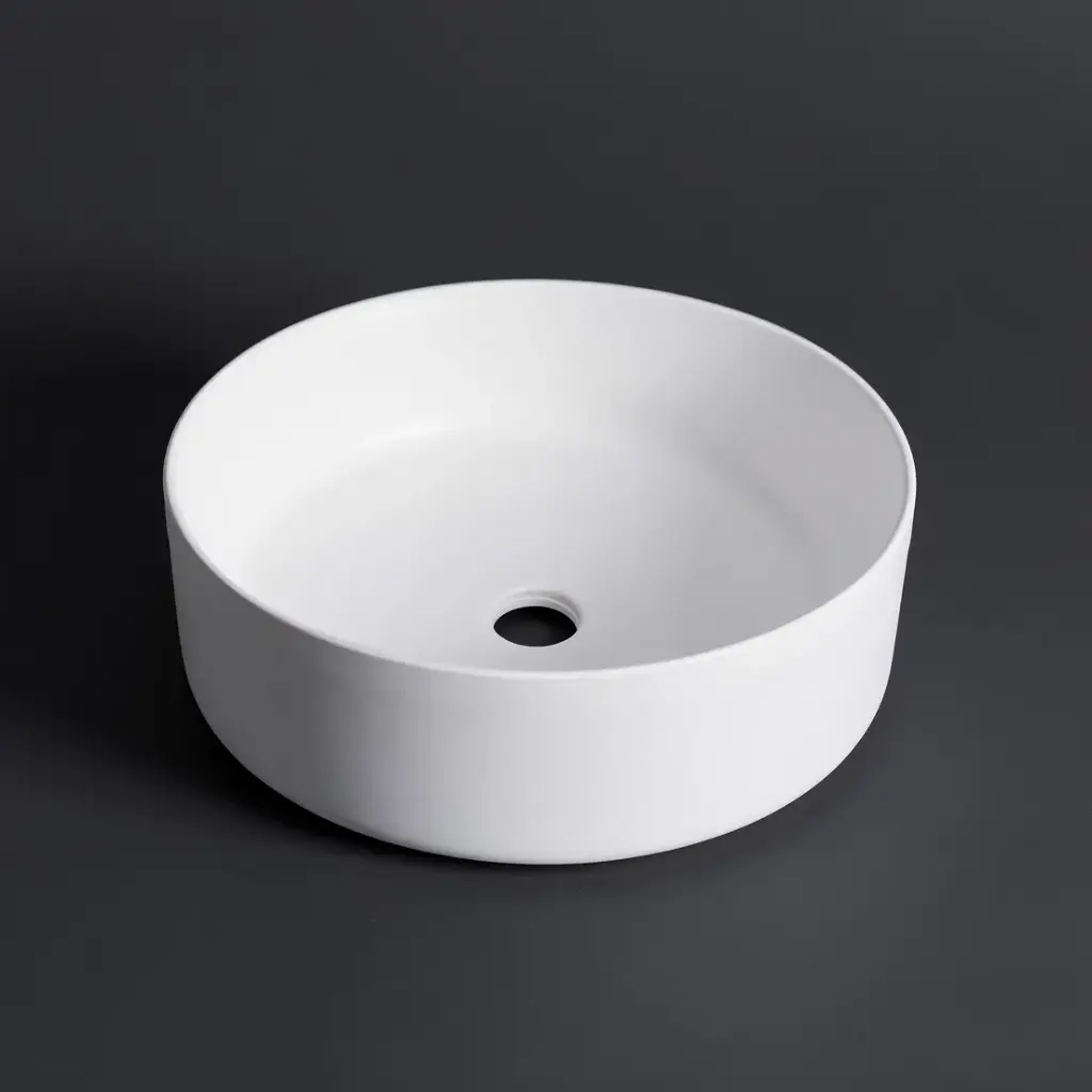 [41660] 360*360*125mm Matte White Above Counter Basin(32mm Nonoverflow)