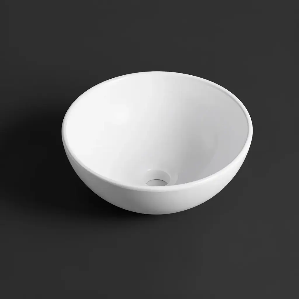 [41681] 330*330*130mm Matte White Above Counter Basin(32mm Nonoverflow)