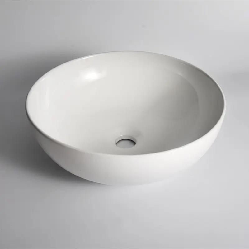 [41682] 400*400*135mm Gloss White Above Counter Basin(32mm Nonoverflow)