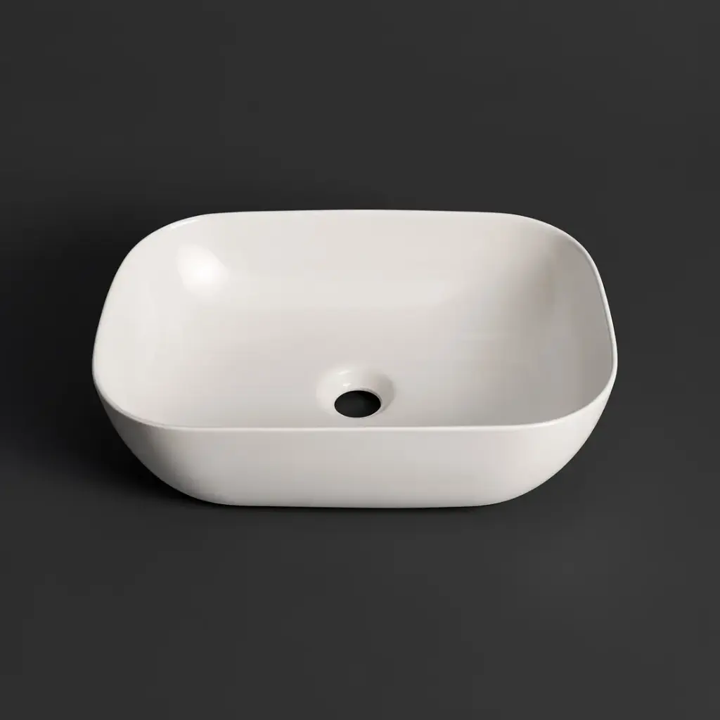 [41697] 455*320*135mm Gloss White Above Counter Basin(32mm Nonoverflow)