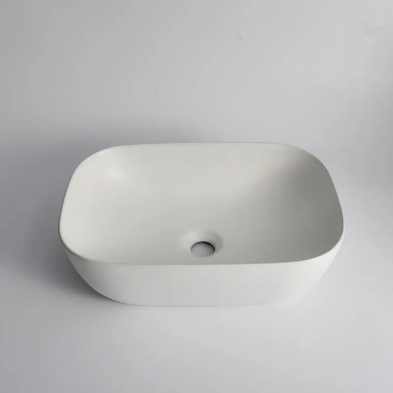[41698] 455*320*135mm  Matte White Above Counter Basin(32mm Nonoverflow)