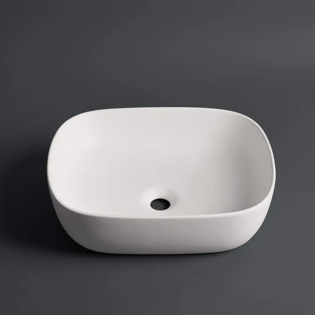[41700] 485*395*145mm Matte White Above Counter Basin(32mm Nonoverflow)