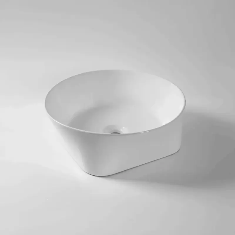 [41709] 400*400*140mm Gloss White Above Counter Basin(32mm Nonoverflow)