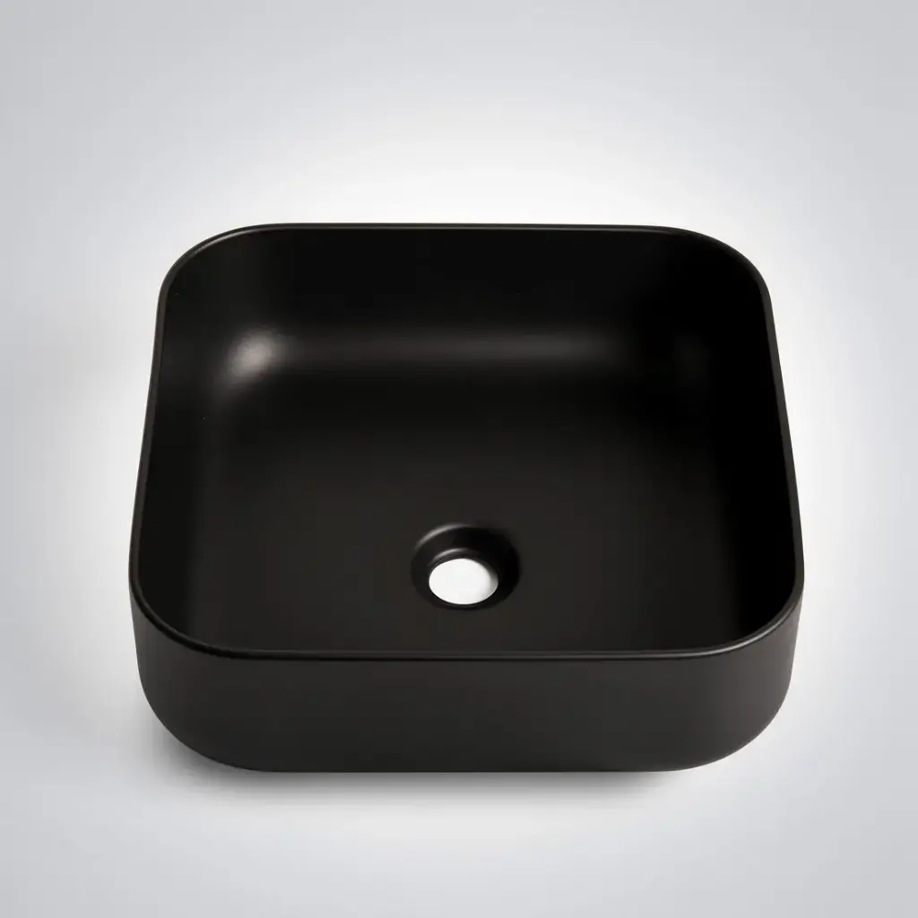 [41714] 385*385*140mm Matte White Above Counter Basin(32mm Nonoverflow)