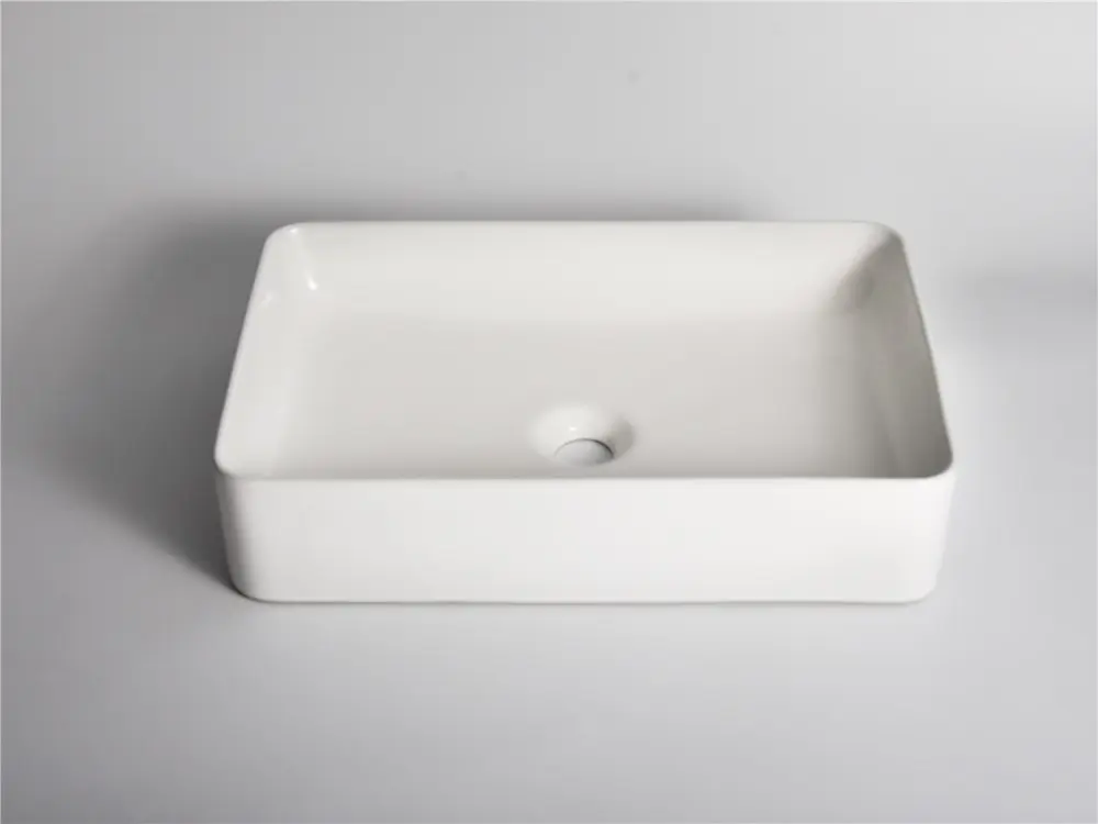 [41716] 500*355*110mm Gloss White Above Counter Basin(32mm Nonoverflow)