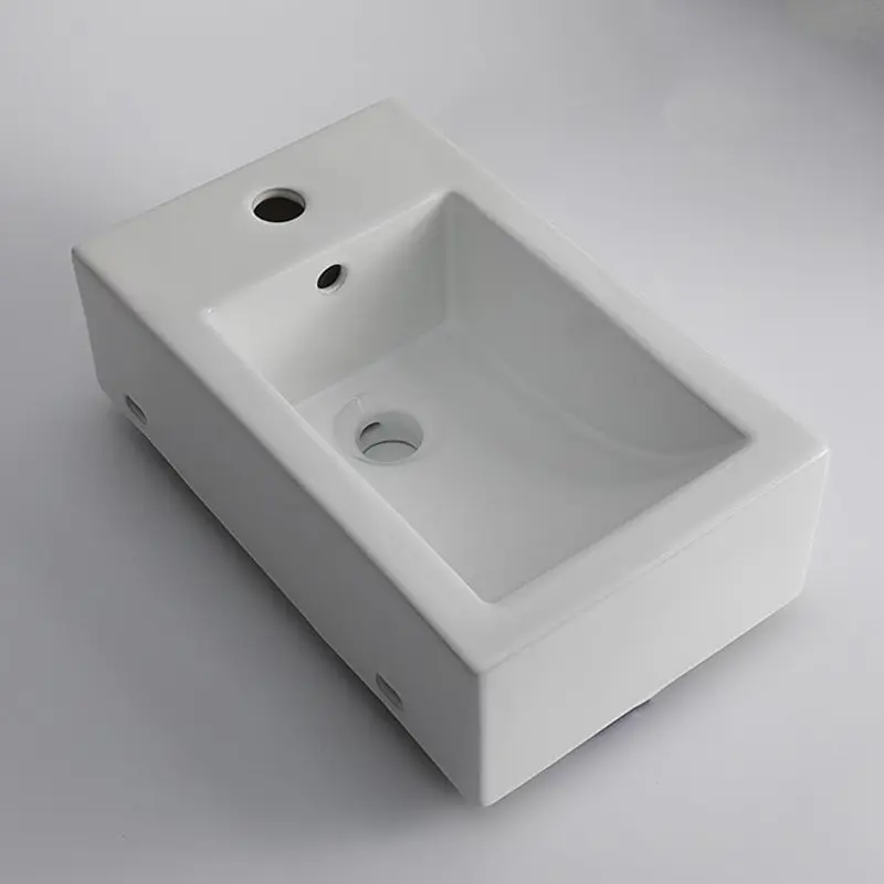 [41726] 460*280*170mm Gloss White Wall Hung Basin(32mm Overflow+1 Right Hand Tap Hole)