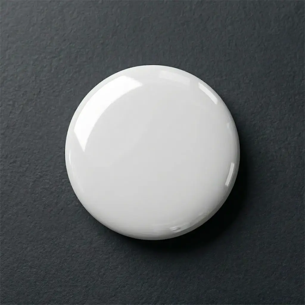 [41737] Gloss White Ceramic Cap For Pop-up Waste