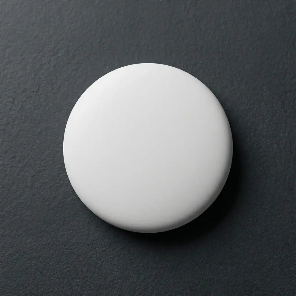 Matte White Ceramic Cap For Pop-up Waste