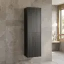 Customised Kiama Tall Boy Cabinet - Bottega Oak - 400L x 300D x 1350H mm - 2 Doors