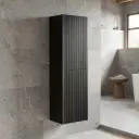 Customised Kiama Fluted Tall Boy Cabinet - Bottega Oak - 400L x 300D x 1350H mm - 2 Doors