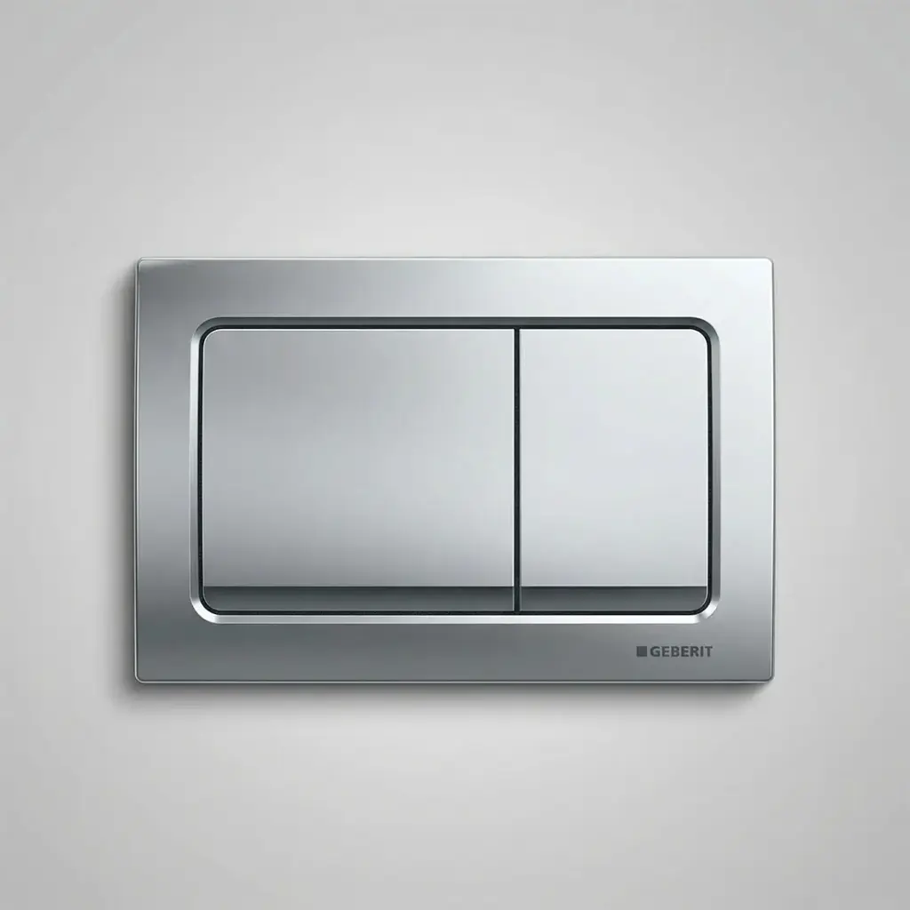 [50796] Geberit Alpha01 Square Button Bright Chrome