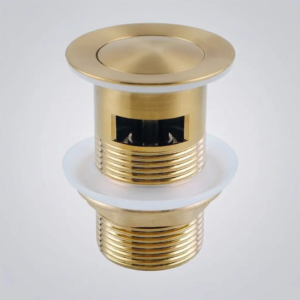 [42097] 32/40mm Brushed Brass Basin Pop Up Waste With Overflow(Brass)